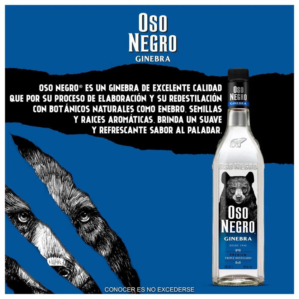Ginebra Oso Negro 1000 mL - Image 3