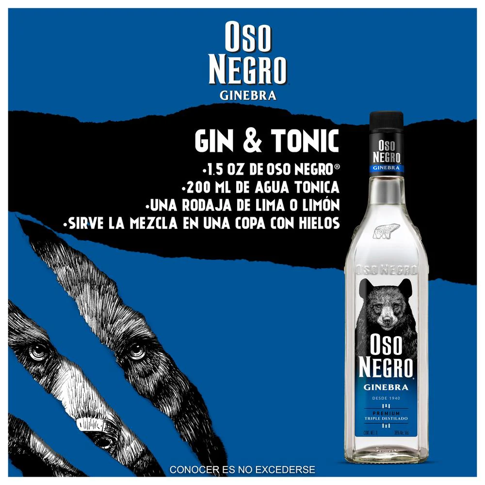 Ginebra Oso Negro 1000 mL - Image 4