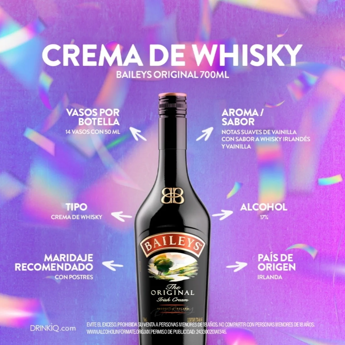 Crema de Whisky Baileys Original 700 ml (OFERTA EXCLUSIVA EN LÍNEA) - Image 5