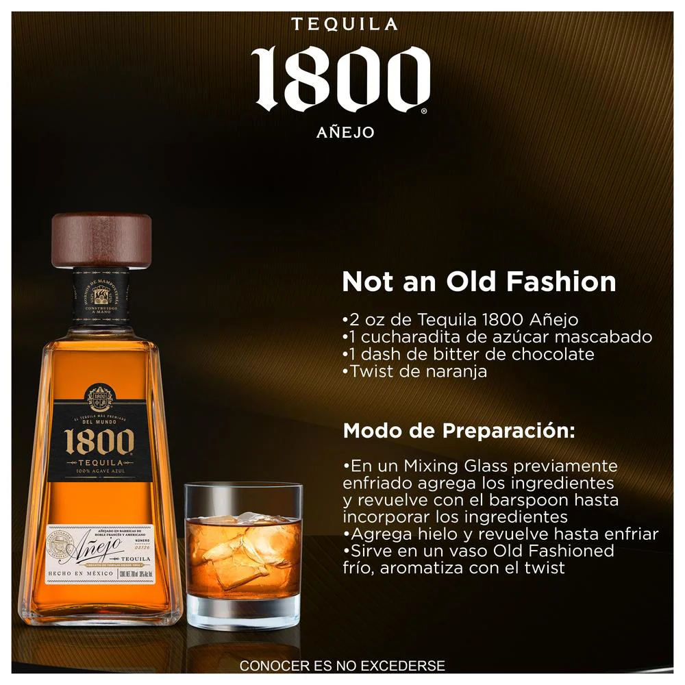 Tequila Cuervo 1800 Añejo 700 mL - Image 2