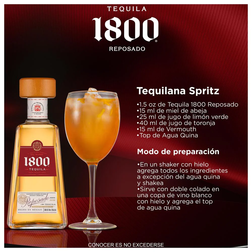 Tequila Cuervo 1800 Reposado 700 mL - Image 2