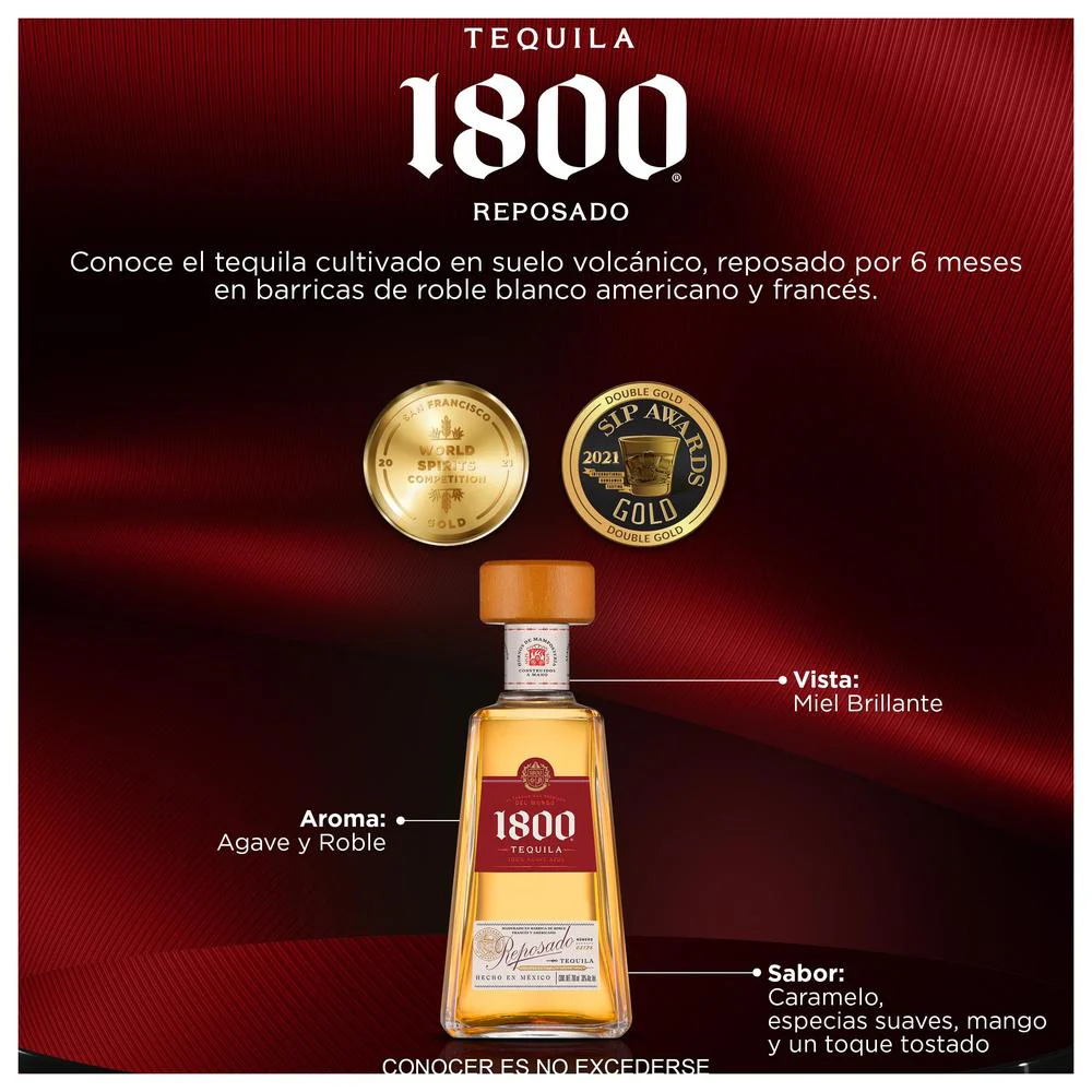 Tequila Cuervo 1800 Reposado 700 mL - Image 4