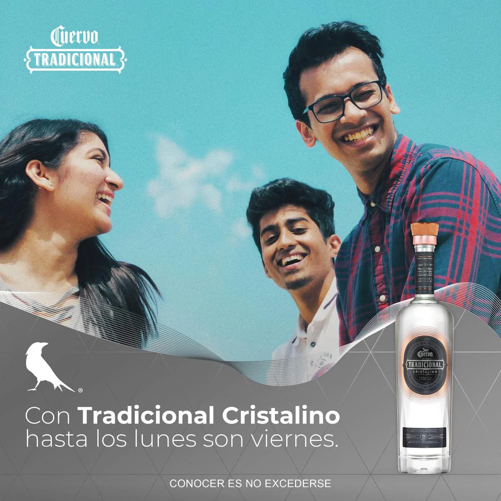 Tequila Cuervo Tradicional Cristalino 750 mL - Image 2