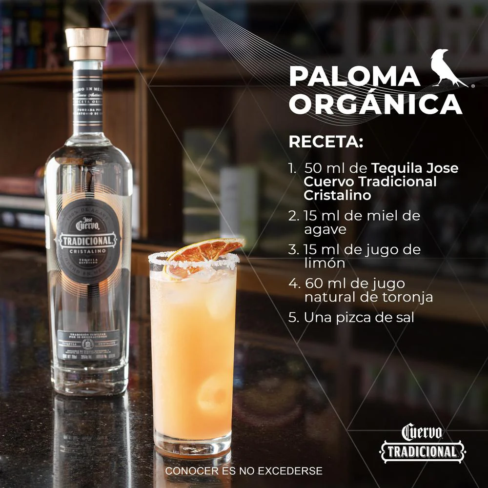 Tequila Cuervo Tradicional Cristalino 750 mL - Image 3