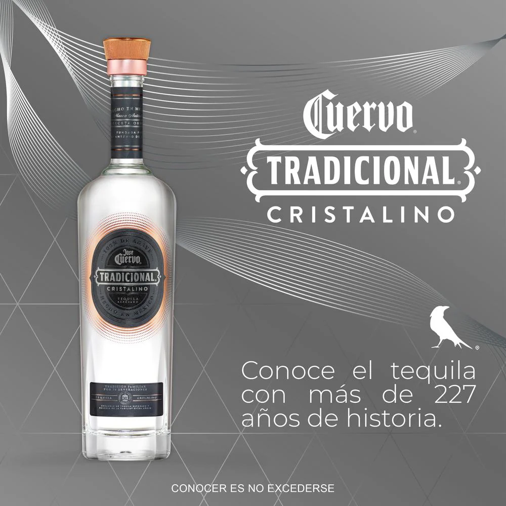 Tequila Cuervo Tradicional Cristalino 750 mL - Image 4