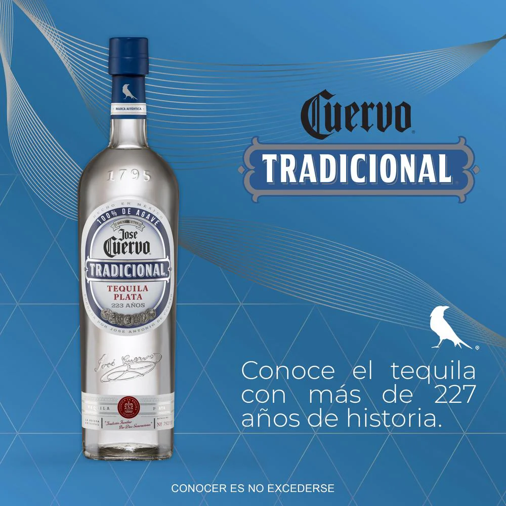 Tequila Cuervo Tradicional Plata 695ml - Image 2