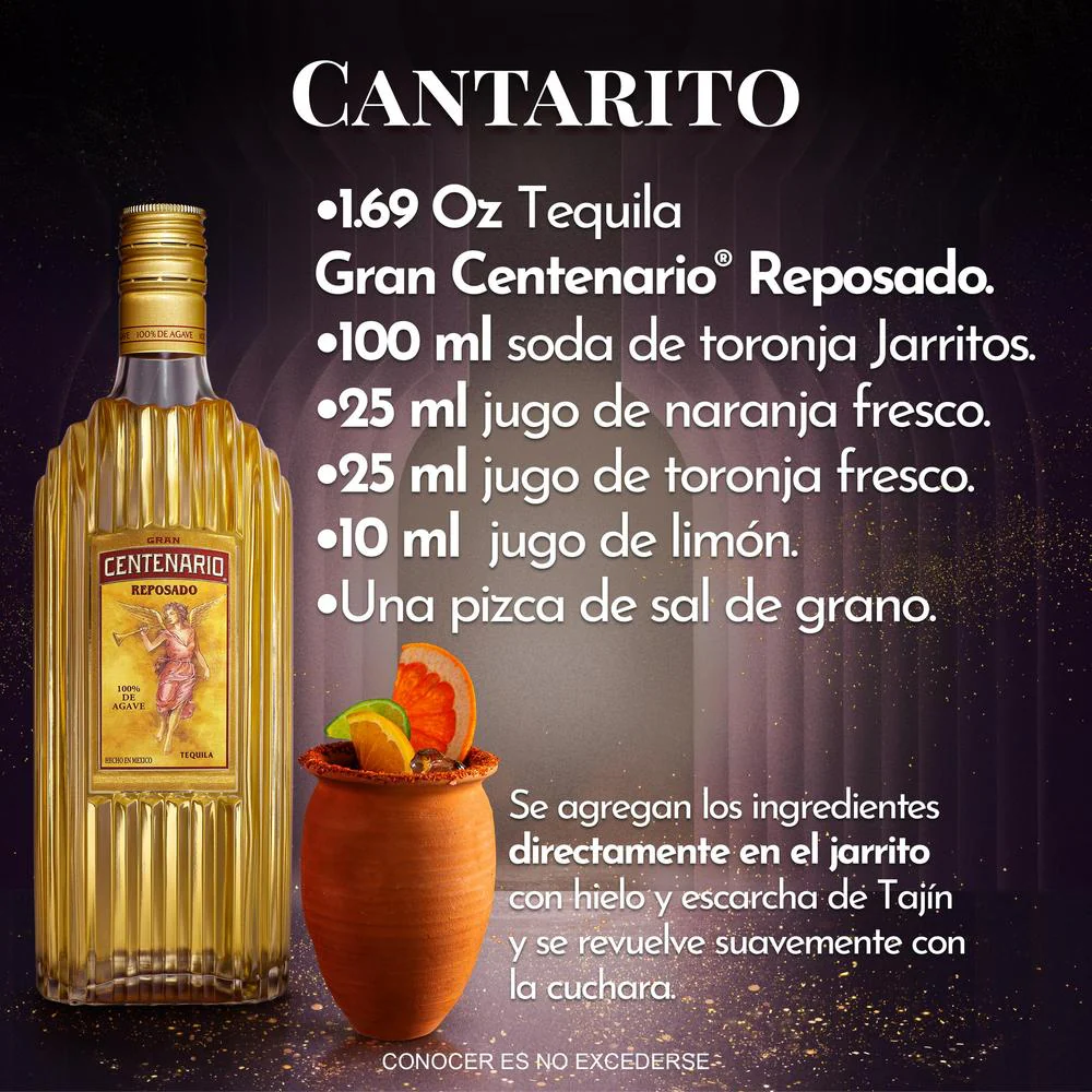 Tequila Gran Centenario Reposado 700ml - Image 3