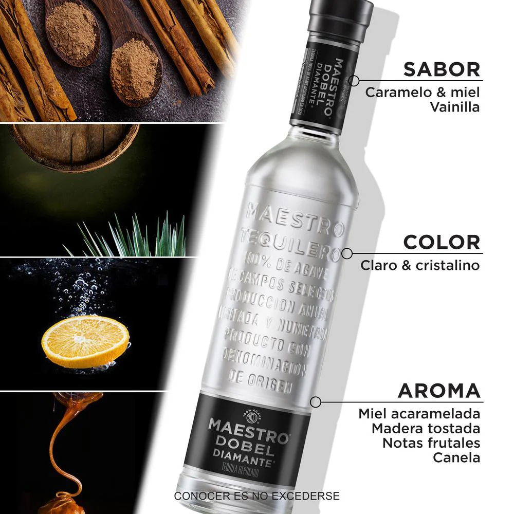 Tequila Maestro Dobel Diamante Kosher 700 mL - Image 2