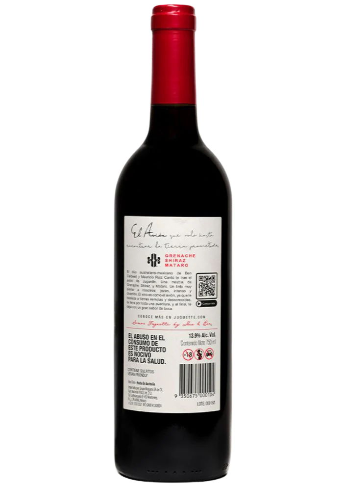 Vino Tinto El Avión de Juguette 750 mL - Image 3