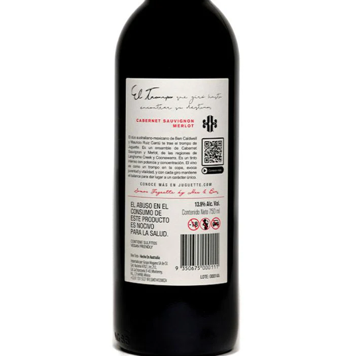 Vino Tinto El Trompo de Juguette 750 mL - Image 4
