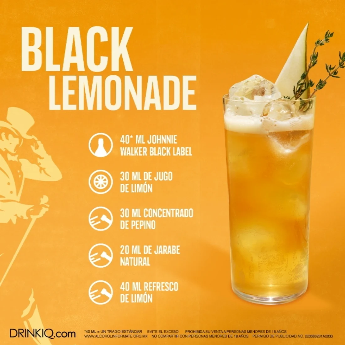 Whisky Johnnie Walker Black Label Blended Scotch 1 L (OFERTA EXCLUSIVA EN LÍNEA) - Image 3